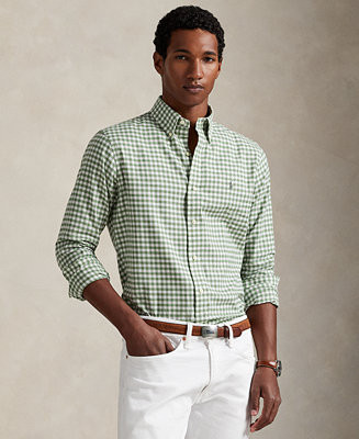 Men's Classic-Fit Performance Twill Shirt | Macy's