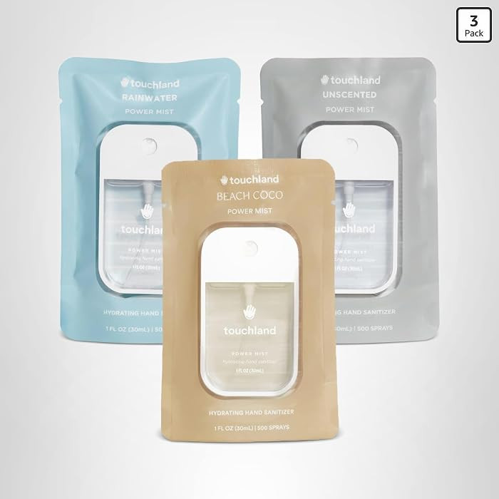 Touchland Hand Sanitizer Spray, Dye Free Trio - 3 x 1 FL OZ | Amazon (US)
