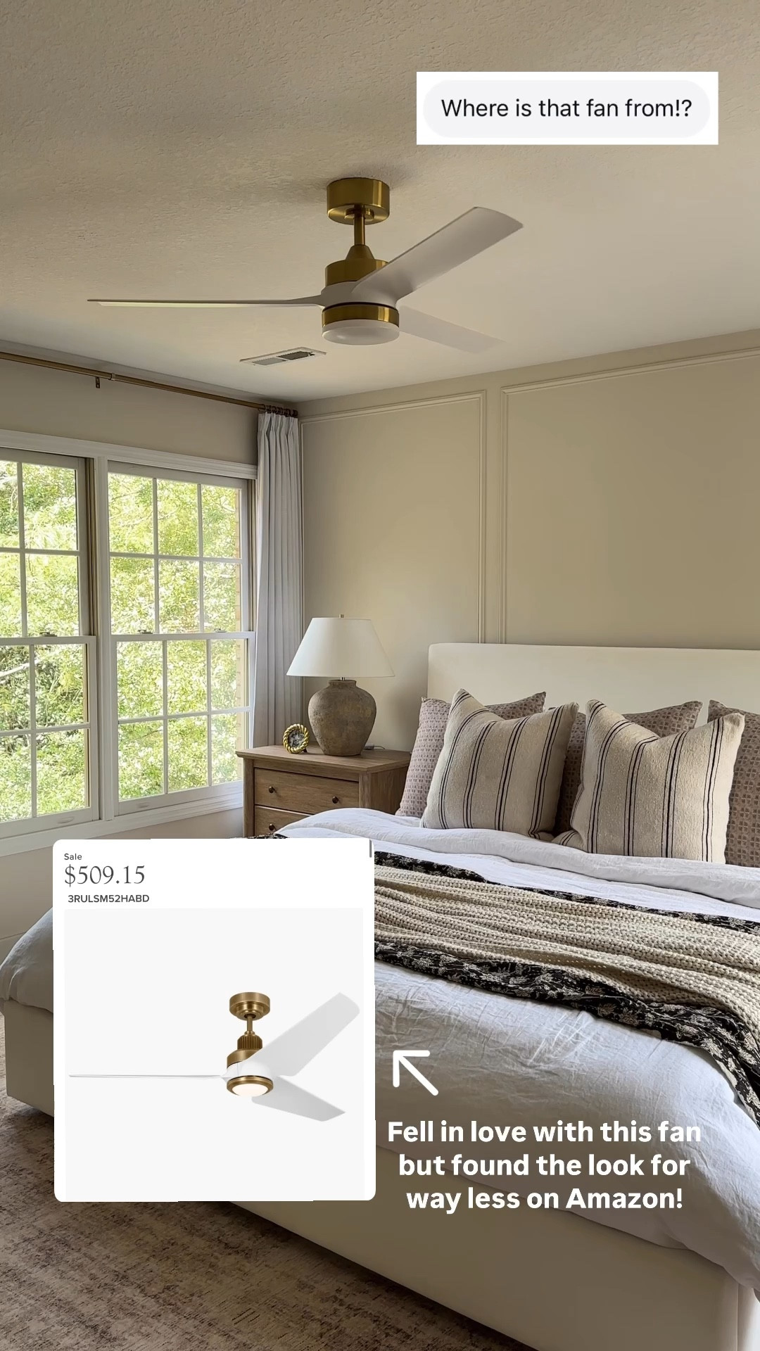 SAVE OR SPLURGE?! Modern designer look for less bedroom ceiling fan 

Amazon home

#LTKHome #LTKSaleAlert