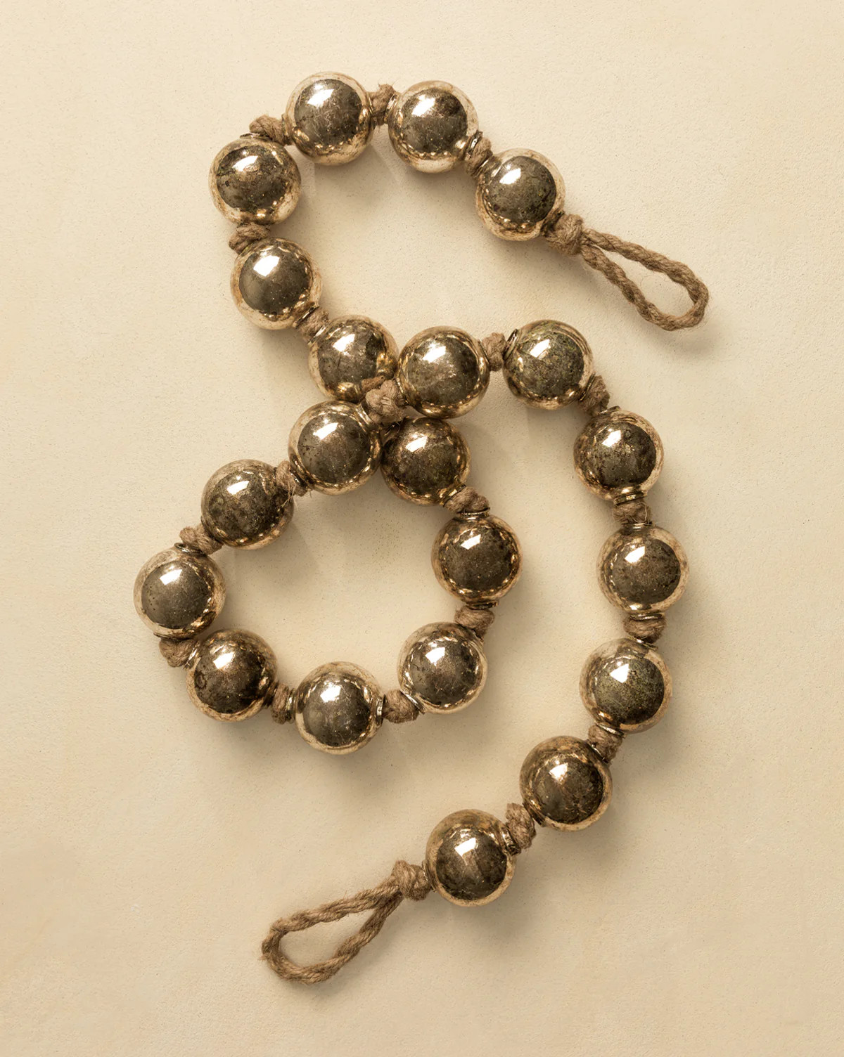 4.4' Aged Silver Glass Garland | McGee & Co. (US)