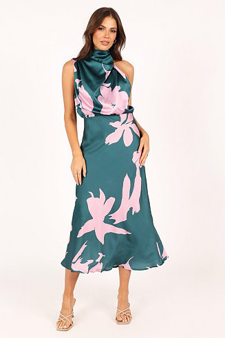 Anabelle Halter Neck Midi Dress | Macy's