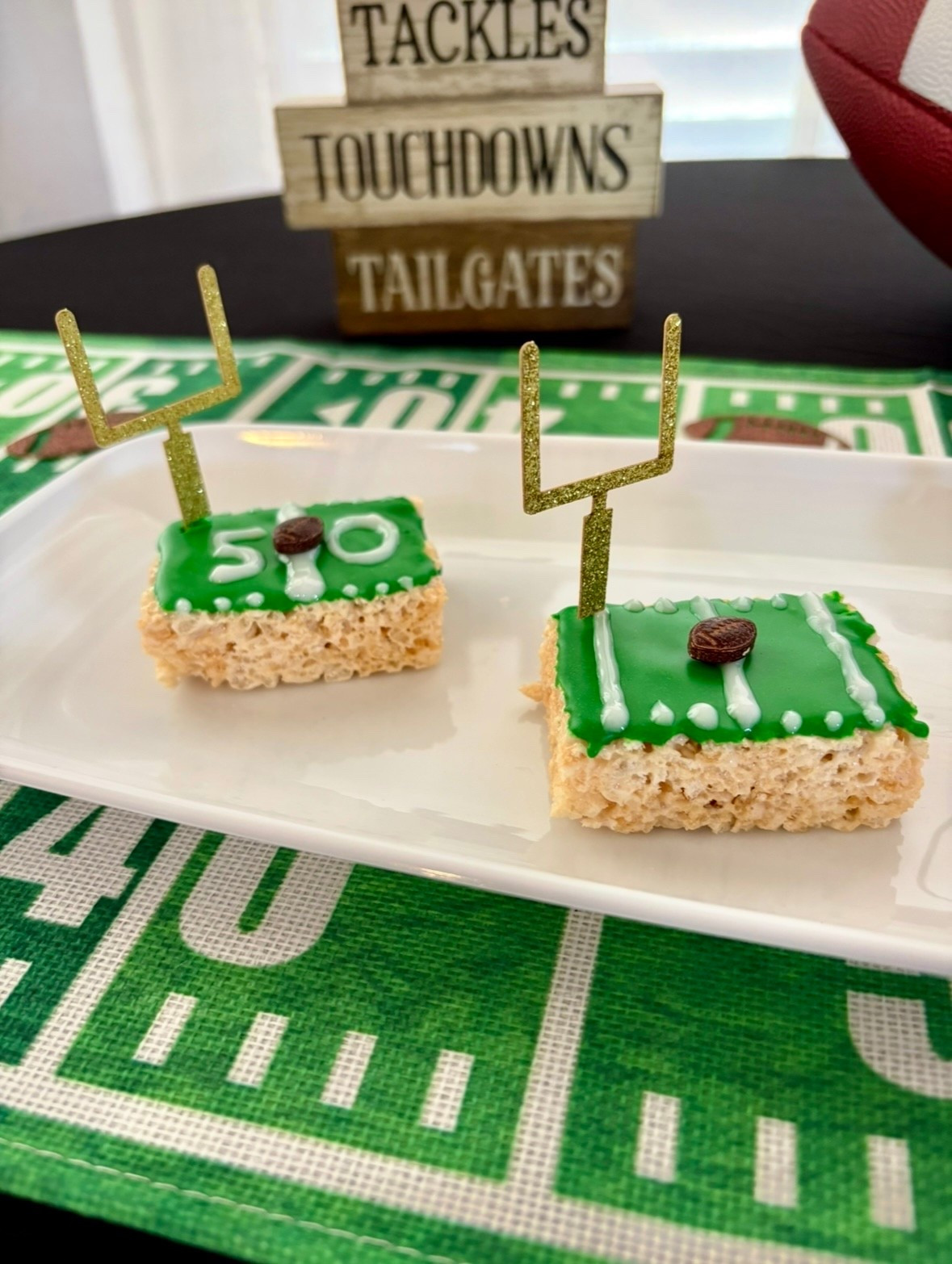 Football Field Rice Krispie Snacks! So fun for a tailgate party! 

#LTKFindsUnder50 #LTKFamily #LTKSeasonal