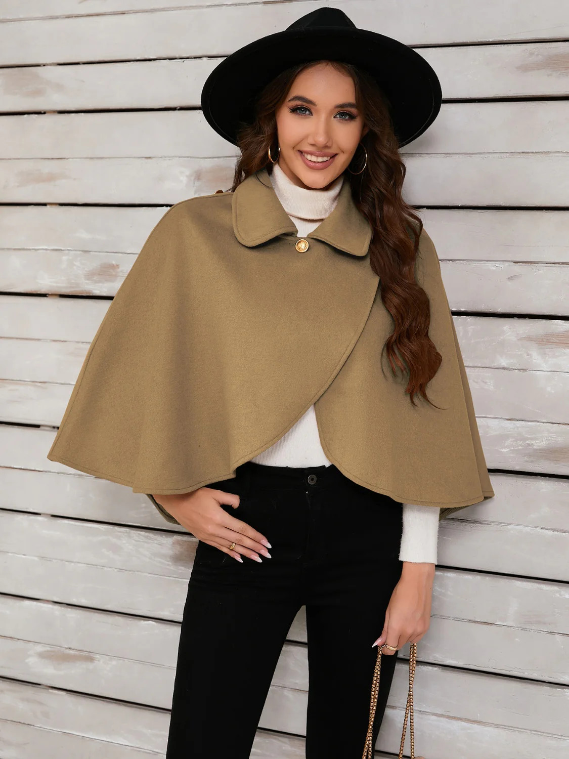 Collared Neck Cropped Cape | Charming Charlie