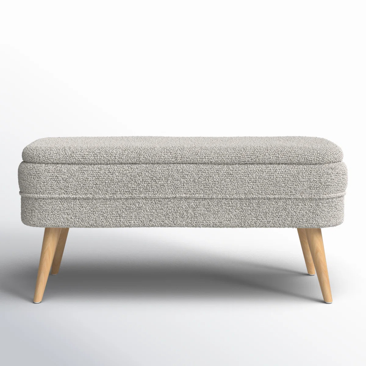 Atchison Wood Upholstered Storage Bench with Wood Legs 40" x 16" x 19" | AllModern