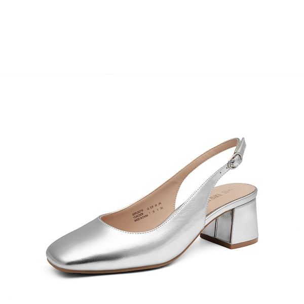 Slingback Chunky Square Toe Pumps | Dream Pairs