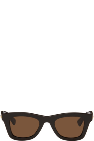 Brown Wayfarer Acetate Sunglasses | SSENSE