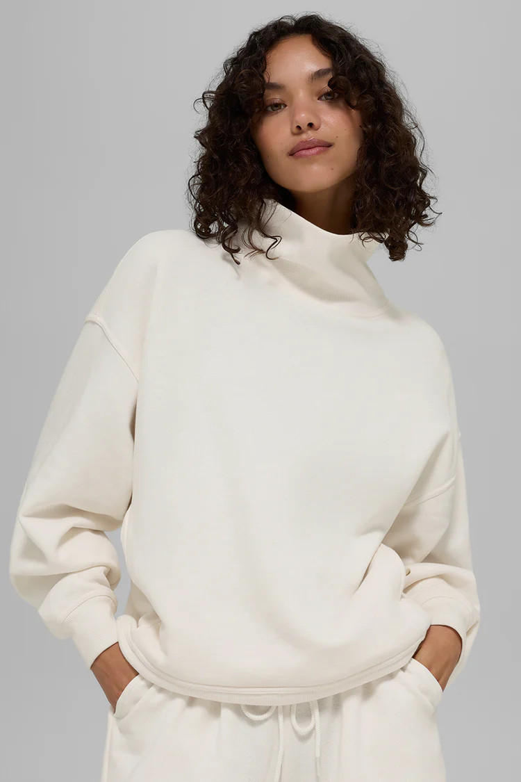 Hazy Mock Neck Pullover - Ivory | Alo Yoga (US)