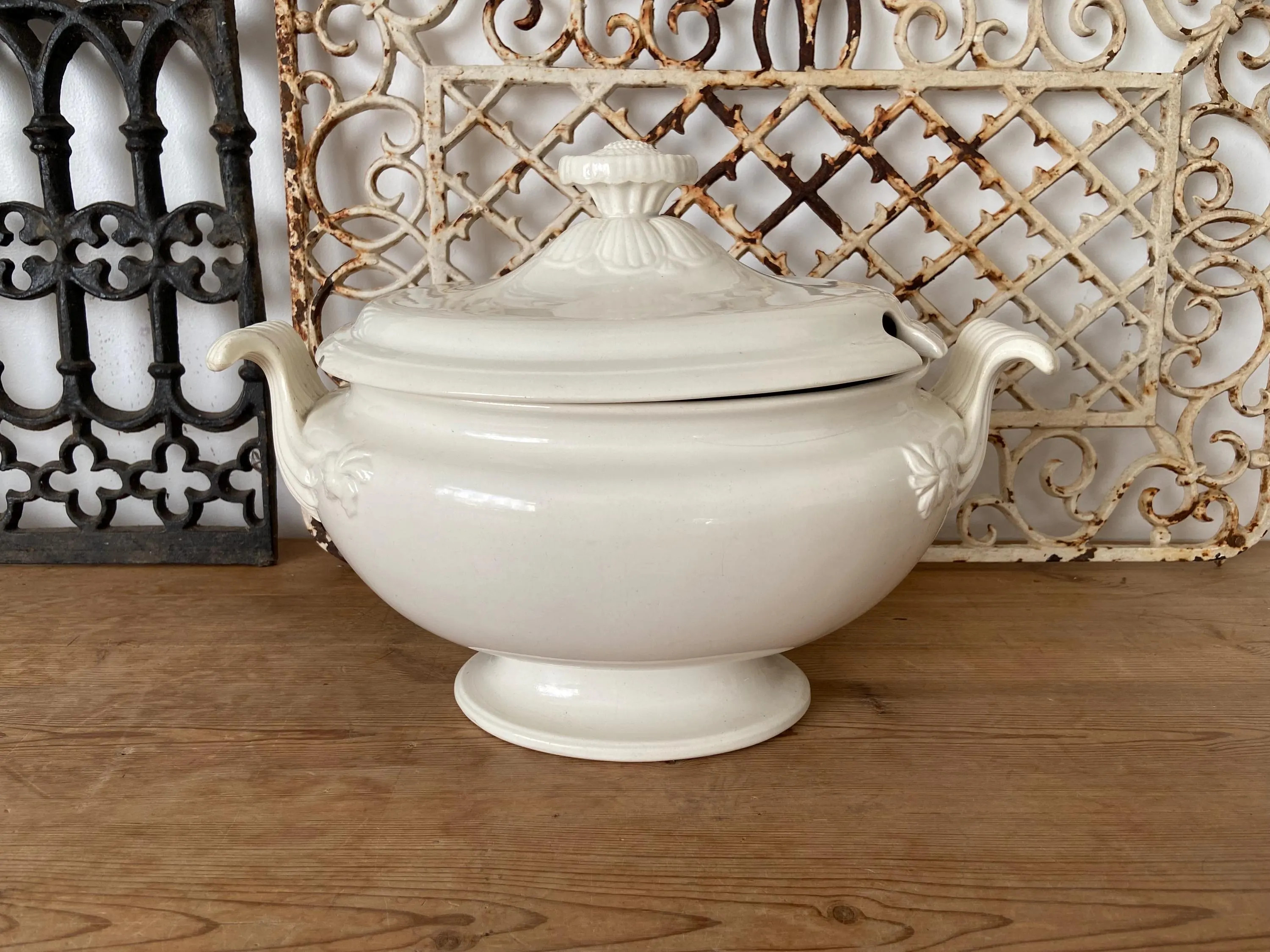 Large antique Belgian oval ironstone tureen - Boch Freres | Etsy (Global)