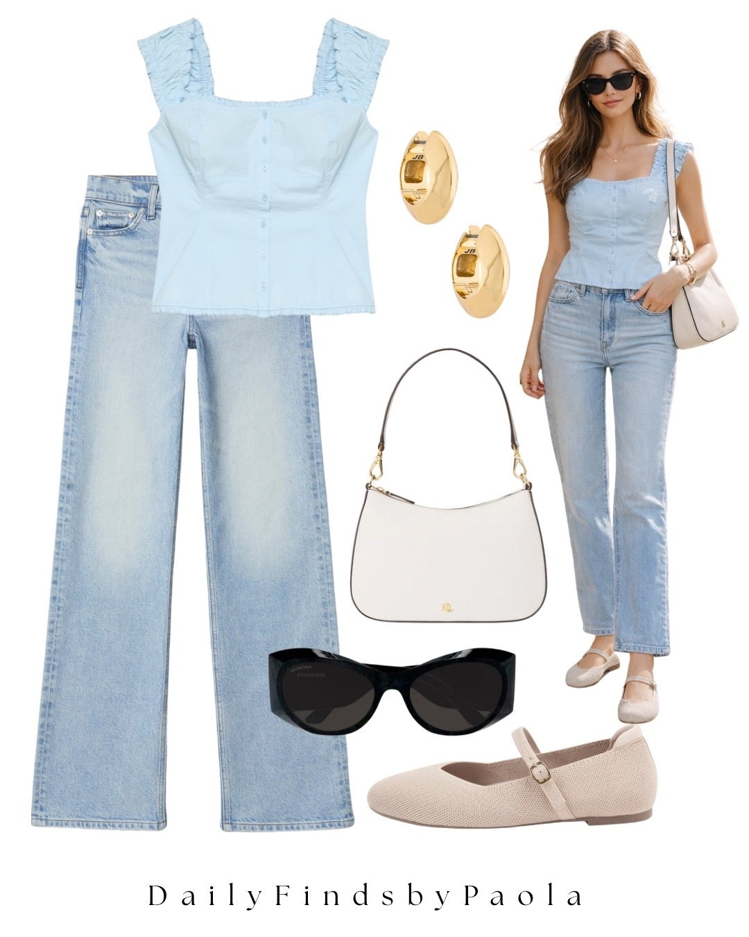 The cutest spring outfit 🤍
Light denim + a soft blue top + neutral accessories = effortless, fresh, and so easy to wear

Perfect for brunch, coffee dates, or everyday errands

#LTKU #LTKootd #LTKSeasonal