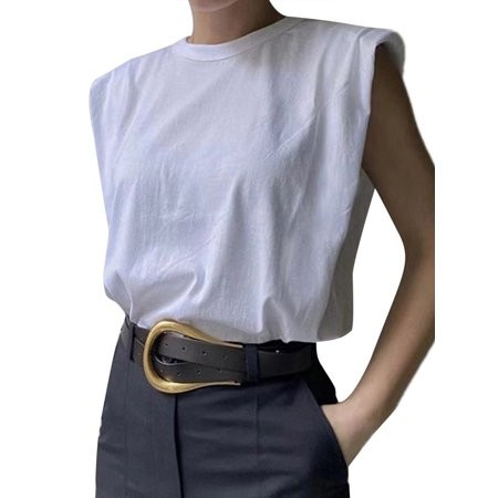 Women Loose Tank Top Solid Color Vest Sleeveless Tops T-shirts Fashion Streetwear Casual Beachwear | Walmart (US)