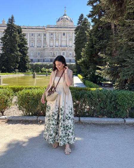 Prettiest Spring & Summer dress for my day 1 in Spain! So beautiful, amazing fabric and print. Wearing size 2. Also linked these very comfy raffia sandals



#LTKstyletip