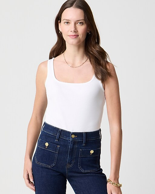 Essential squareneck tank top | J.Crew Factory