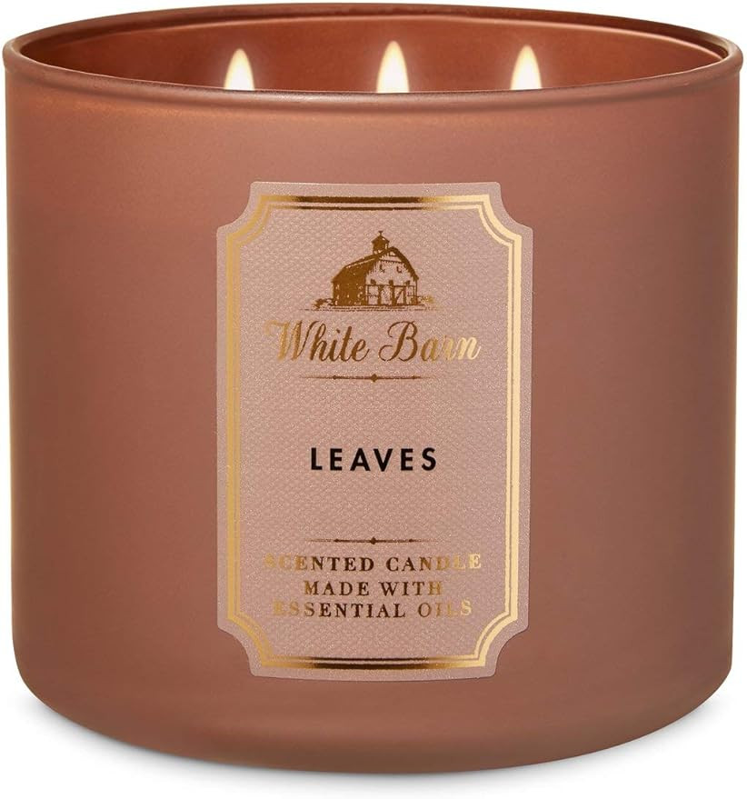 Bath & Body Works Leaves Scented Candle 14.5 Ounce 3 Wick | Amazon (US)