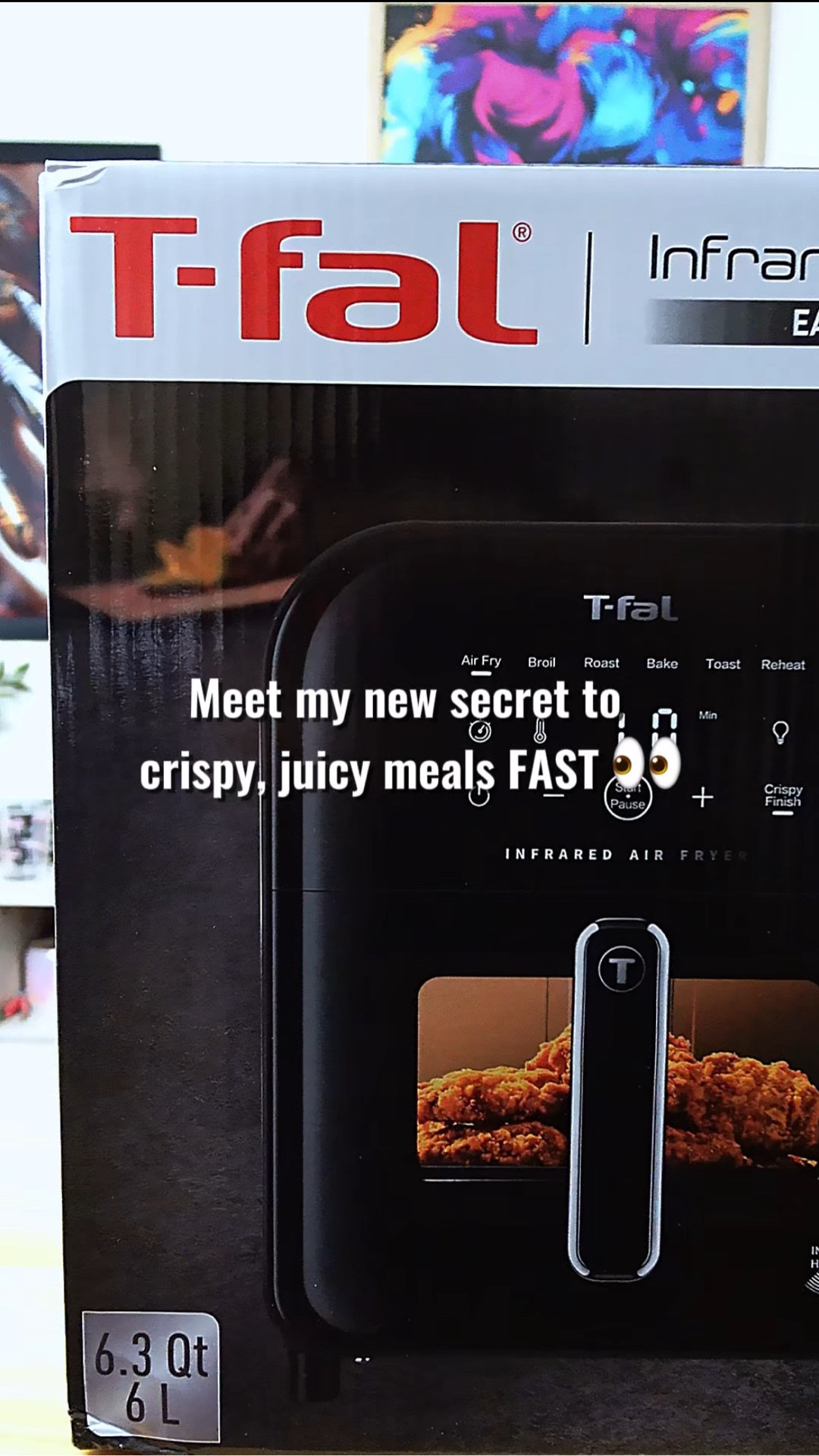 No more dry dinners over here 🔥

This T-fal Infrared Air Fryer reaches 750°F in 45 seconds (with zero preheat) and still keeps your meals moist, golden, and crisped to perfection 👏🏾

I’m obsessed with the crispy finish setting plus, 7 functions and a 6qt size?
This one’s made for big meals and quiet kitchen wins.

#LTKOver40 #LTKHome #LTKFamily