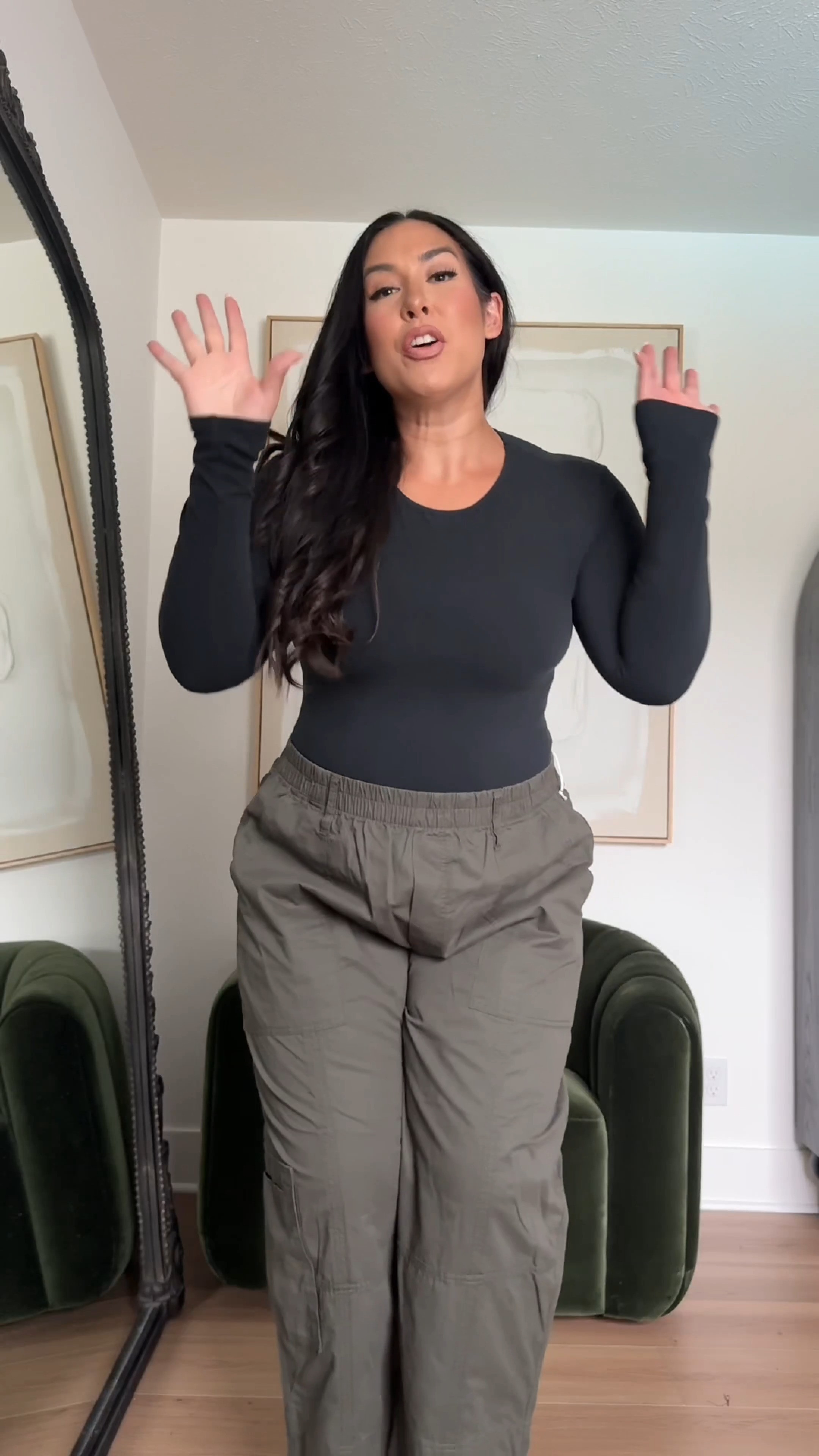 I'm loving the cargo this fall, and these in a barrel shape are so cute. The elastic waistband is so good!

Pants: XL

mid size ootd, fall trends, cargo pants, barrel pants, affordable fall outfits, walmart fashion, walmart haul, mid size fall outfit ideas 

 #LTKootd #LTKMidsize