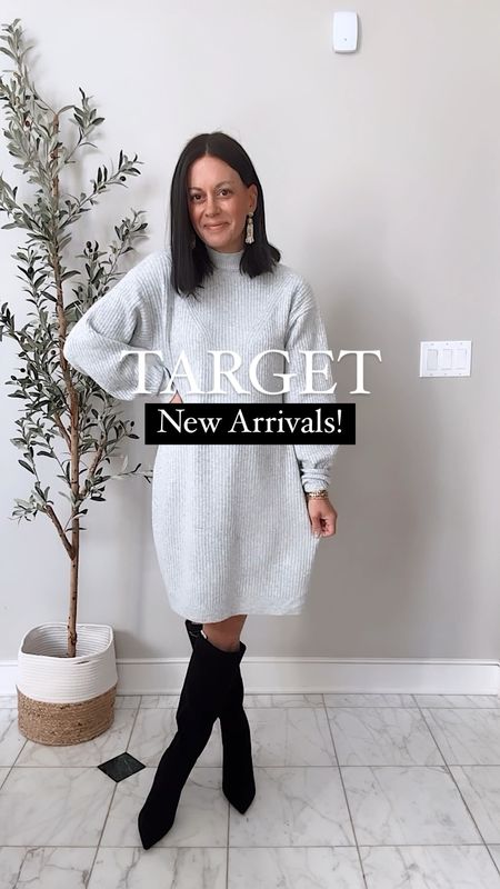 Target new arrivals for the holiday! I shared some holiday outfits - all from Target! Sweater dress runs big, black flare pants run small and everything else is true to size! 

@target @targetstyle #targetpartner #target

#LTKover40 #LTKfindsunder50 #LTKSeasonal