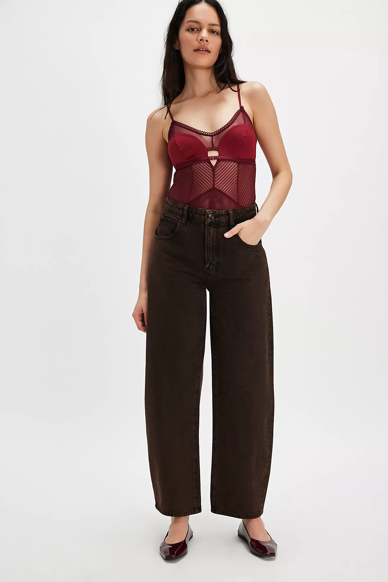 FRAME Long Barrel Jeans | Free People (Global - UK&FR Excluded)