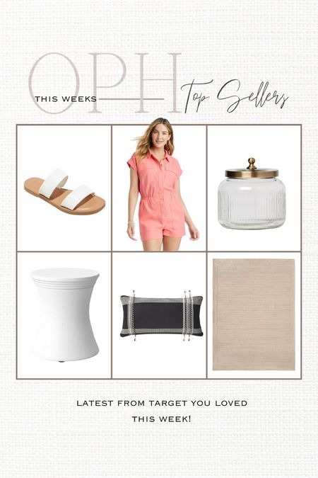 Top selling finds from Target this week 🎯

Pink romper, summer fashion, summer outfit, white sandals, slides, summer look, glass canisters, bathroom canisters, outdoor throw pillow, lumbar pillow, outdoor area rug, patio rug, outdoor accent table, patio end table, side table, patio furniture, patio decor, Target home, Target fashion

#LTKStyleTip #LTKHome #LTKSeasonal