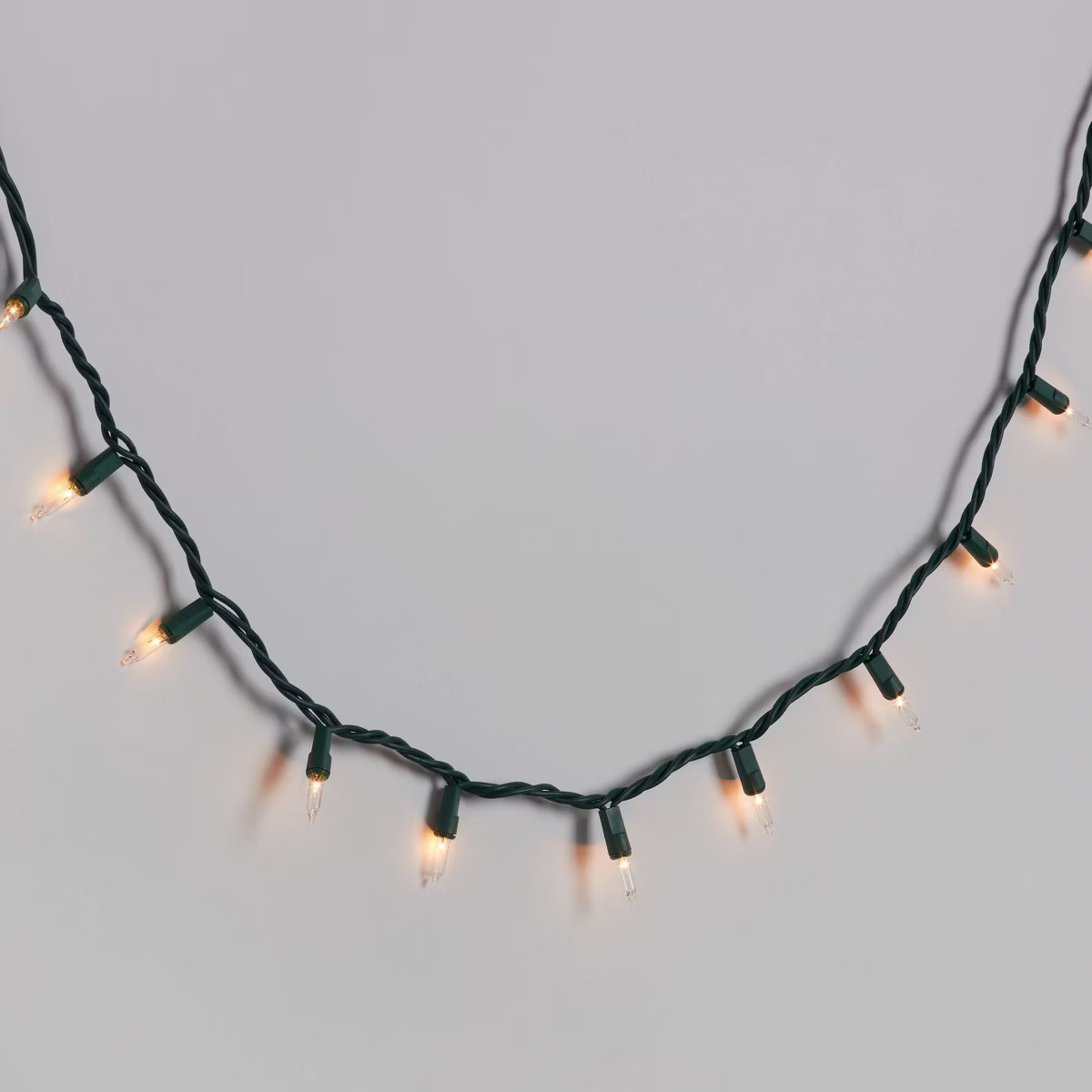 50ct Incandescent Mini Christmas String Lights Clear with Green Wire - Wondershop™: UL Listed, ... | Target