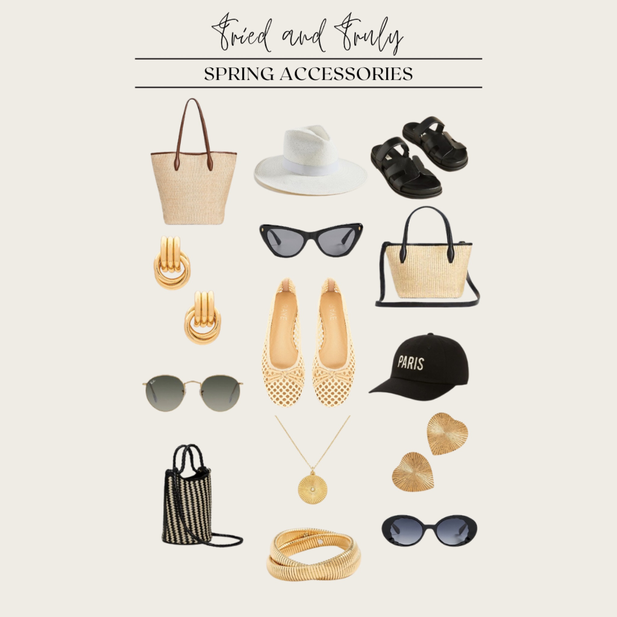 Spring accessories edit

Bag hat sandals jewelry necklace earrings sunglasses 

#LTKSeasonal #LTKtravel #LTKstyletip