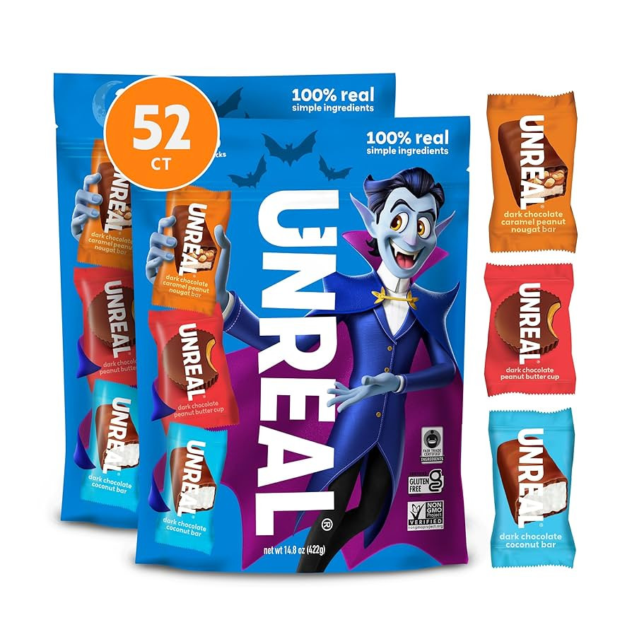 UNREAL Halloween Dark Chocolate Variety Pack, 52 ct | Amazon (US)