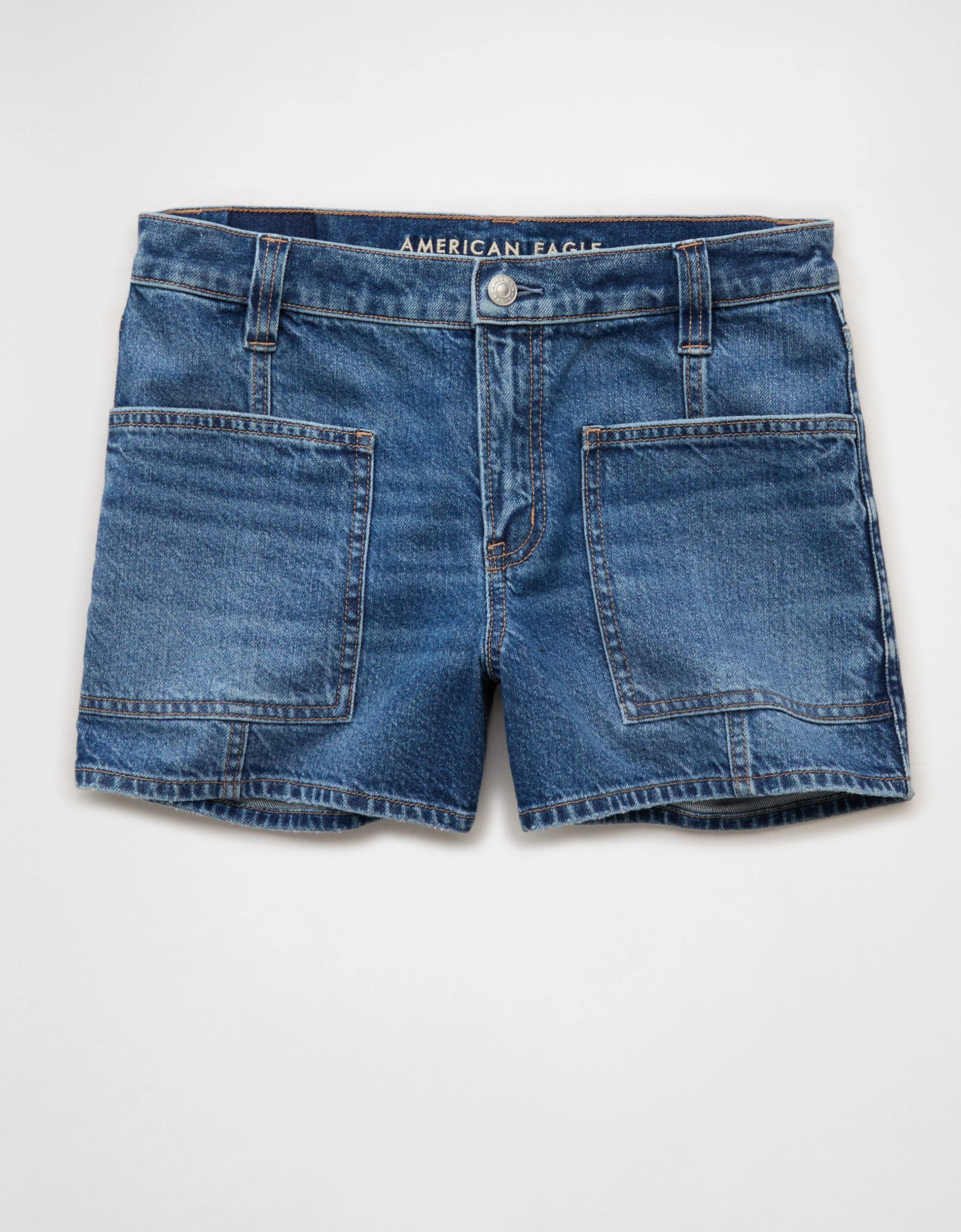 AE Strigid Super High-Waisted Relaxed Denim Short | American Eagle Outfitters (US & CA)