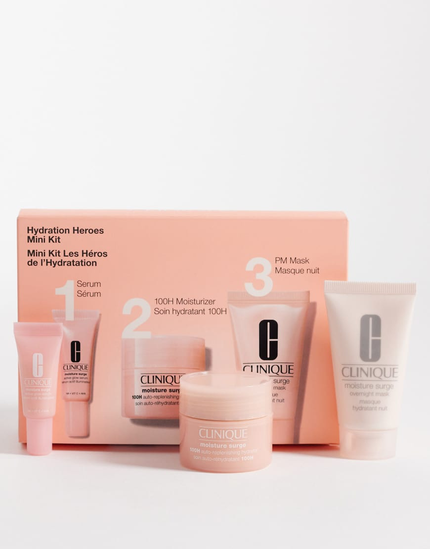 Clinique Moisture Surge Hydration Heroes Mini Skincare Kit-No colour | ASOS (Global)