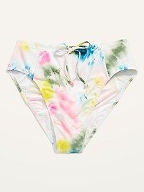 High-Waisted Tie-Dye Drawstring Swim Bottoms for Women | Old Navy (US)