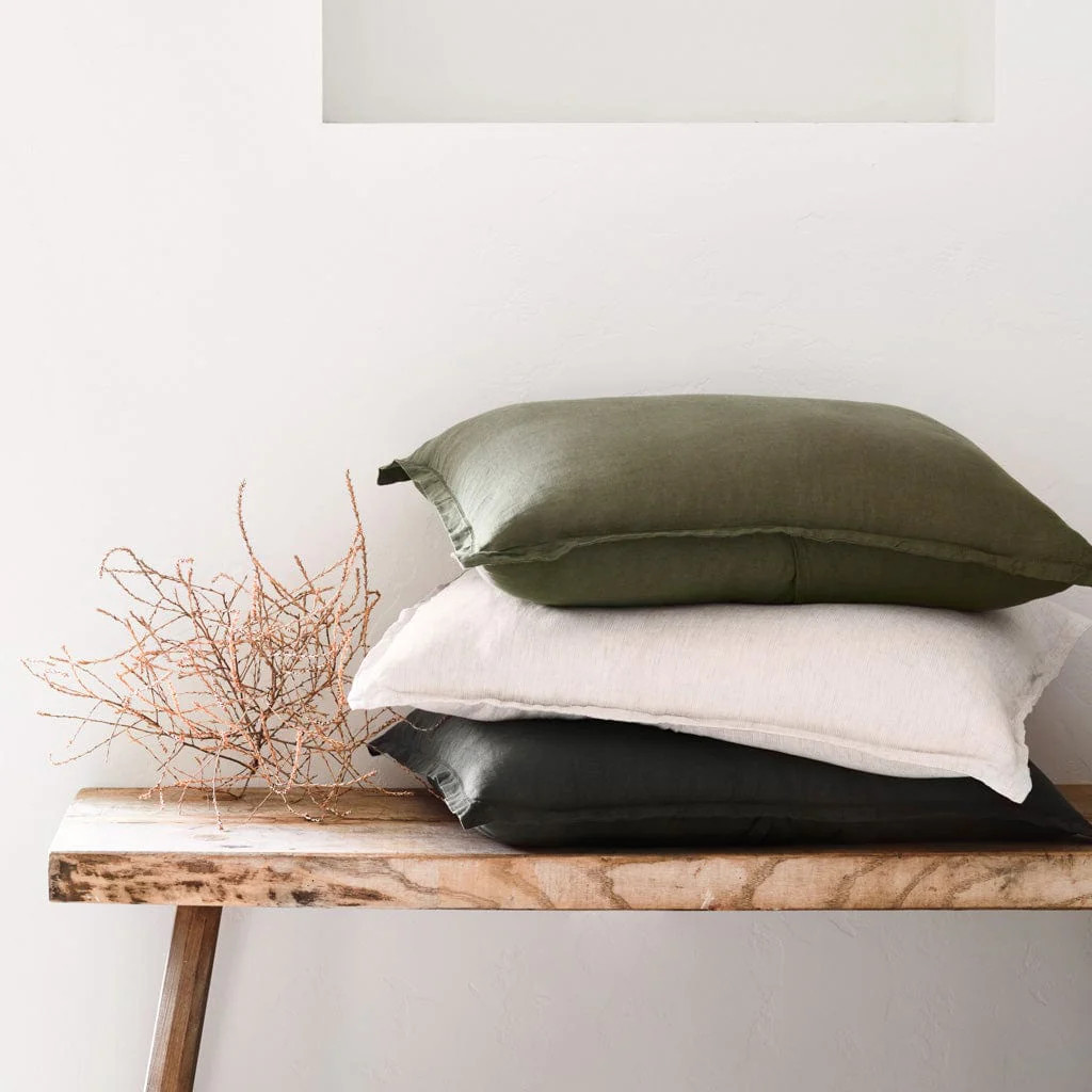 Stonewashed Linen Euro Shams | The Citizenry