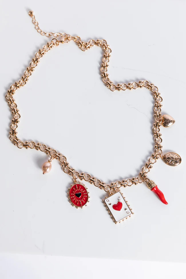 Too Hot To Handle Charm Necklace | Pink Lily