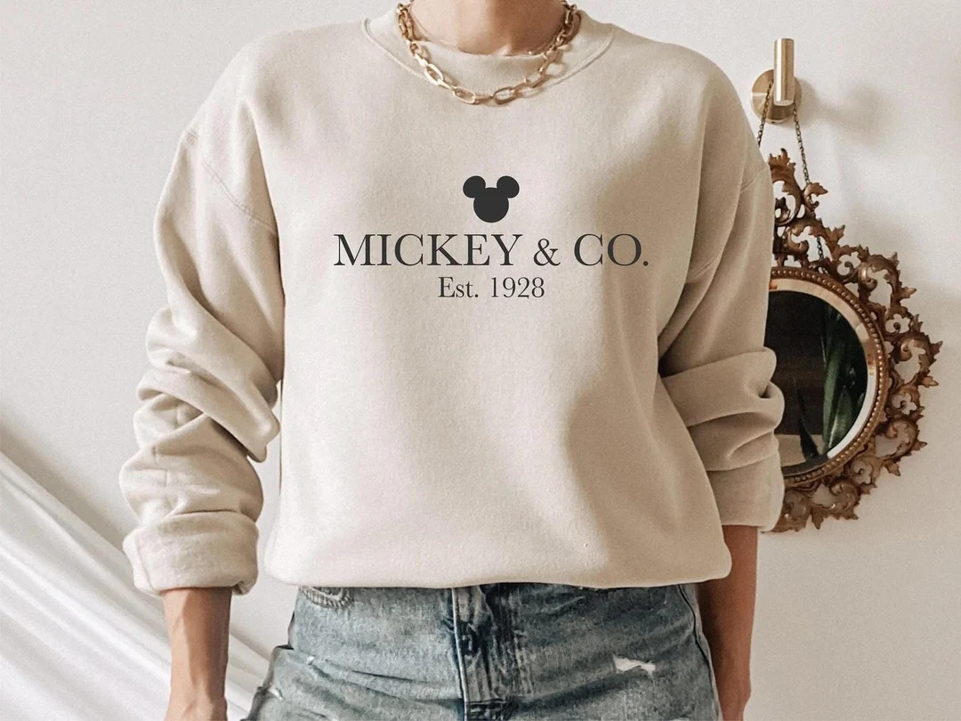 Mickey & Co Sweatshirt, Mickey and Co. Est. 1928 Shirt, Mickey and Friends Shirt, Disney Shirts, ... | Etsy (US)