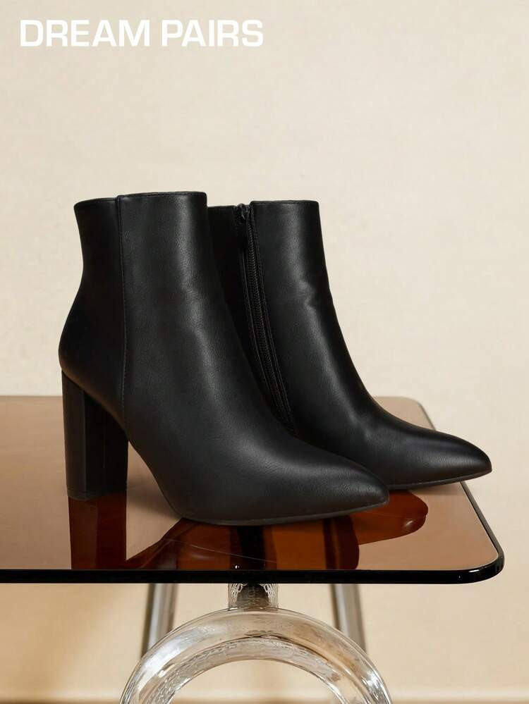 Womens Chunky Heel Ankle Booties | SHEIN