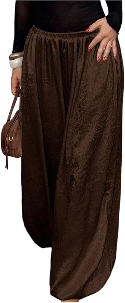 Milumia Women's Wide Leg Baggy Pants Low Waisted Casual Loose Lantern Trousers | Amazon (US)