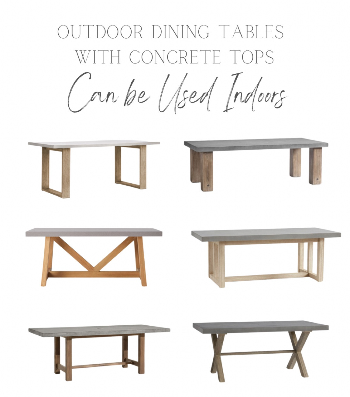 Our concrete-topped dining table is actually an outdoor table.  It’s been great because it’s so durable!  Ours is from RH and has increased in priced significantly since we purchased so I’ve linked some alternatives…

#LTKhome