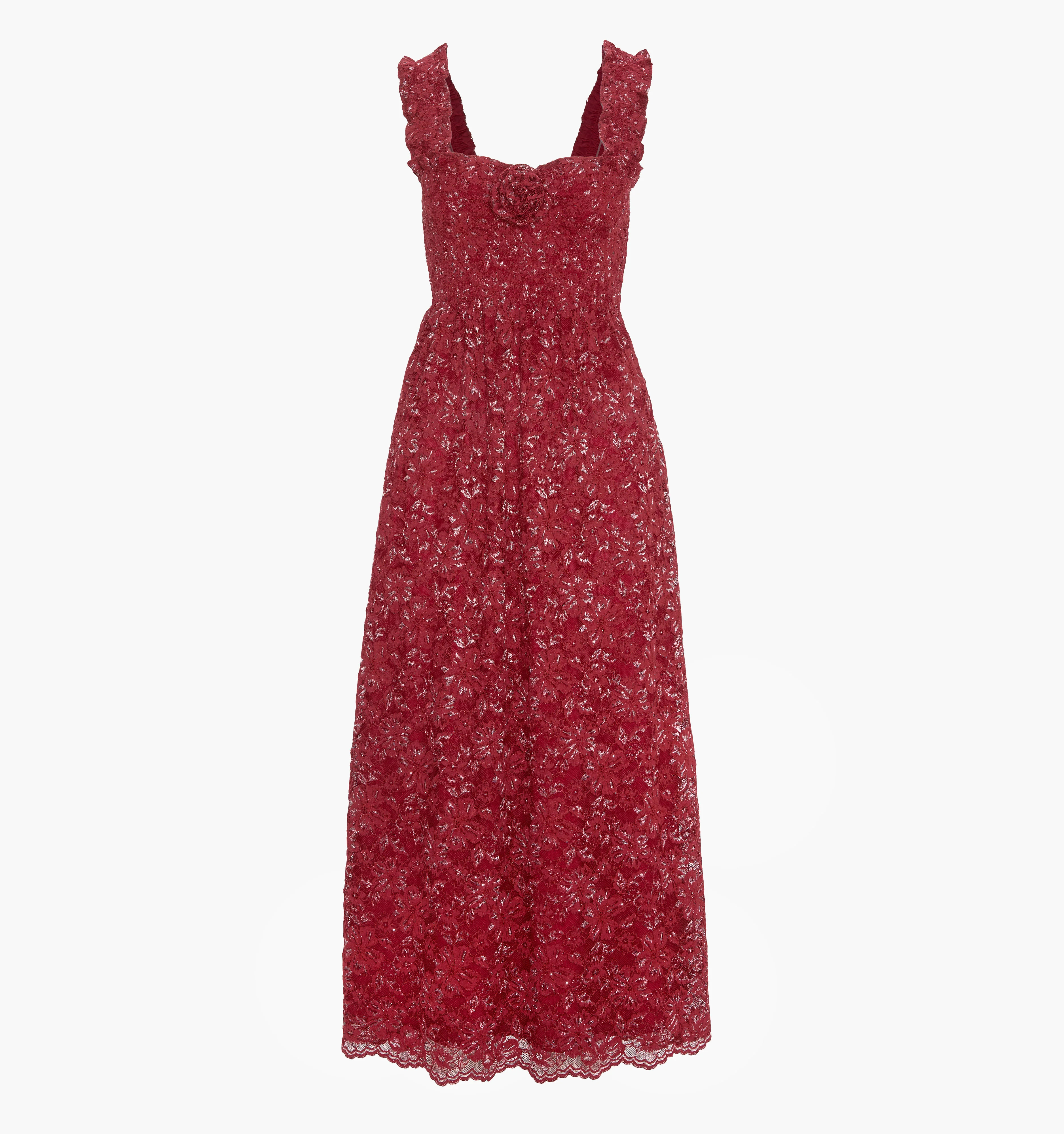 The Rosetta Nap Dress | Claret Lace / S | ® | 100% Polyester | Hill House Home | Hill House Home US