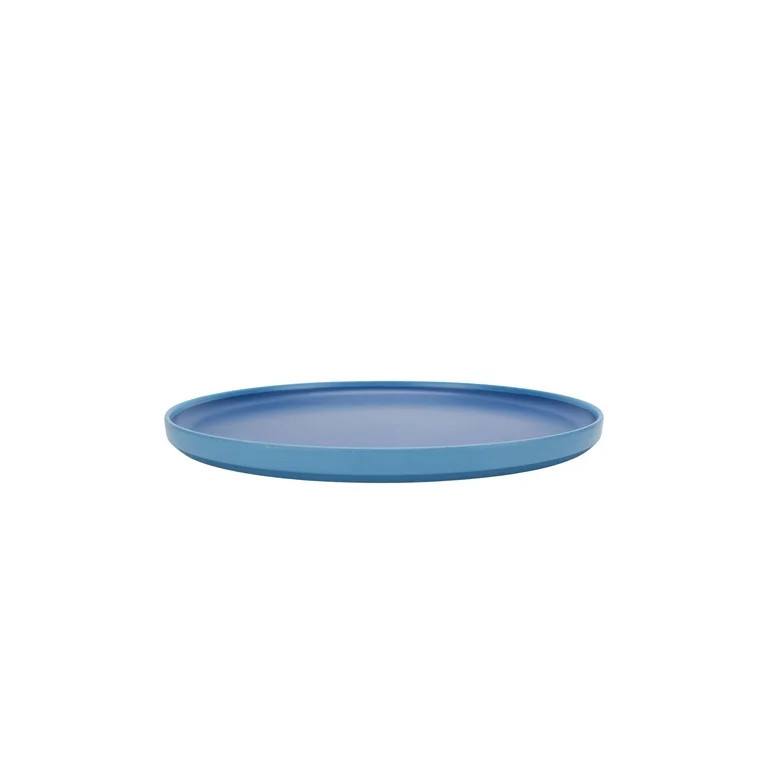 Mainstays by Becky G. & Alejandra Bamboo Melamine Dinner Plate, Blue | Walmart (US)
