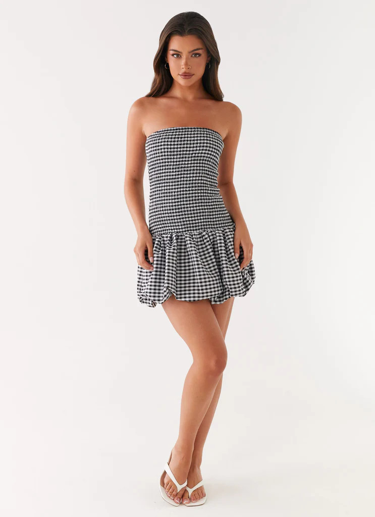 Martell Mini Dress - Black Gingham | Peppermayo (Global)