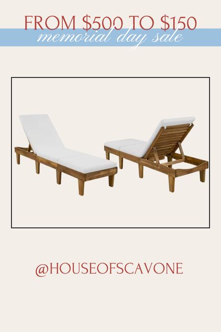 it’s that time to pull out the loungers and soak up the sun! These are the perfect loungers to refresh your outdoor space! Originally they are $500! For Memorial Day they are on sale for $150!!!! #memorialday #memorialdaysale #summer #summersale #lounger #chaiselounger #outdoorlounger #poolchaise #poollounger #poolchair

#LTKSaleAlert #LTKSeasonal #LTKHome