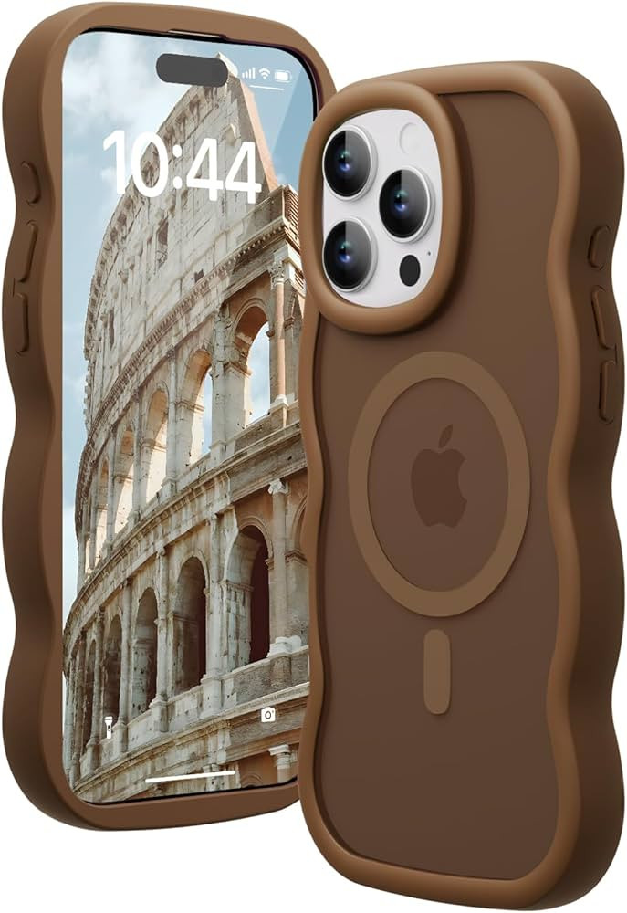 Magnetic for iPhone 16 Pro Max Case, Compatible with Magsafe Wavy Frame Cute Translucent Matte Ha... | Amazon (US)