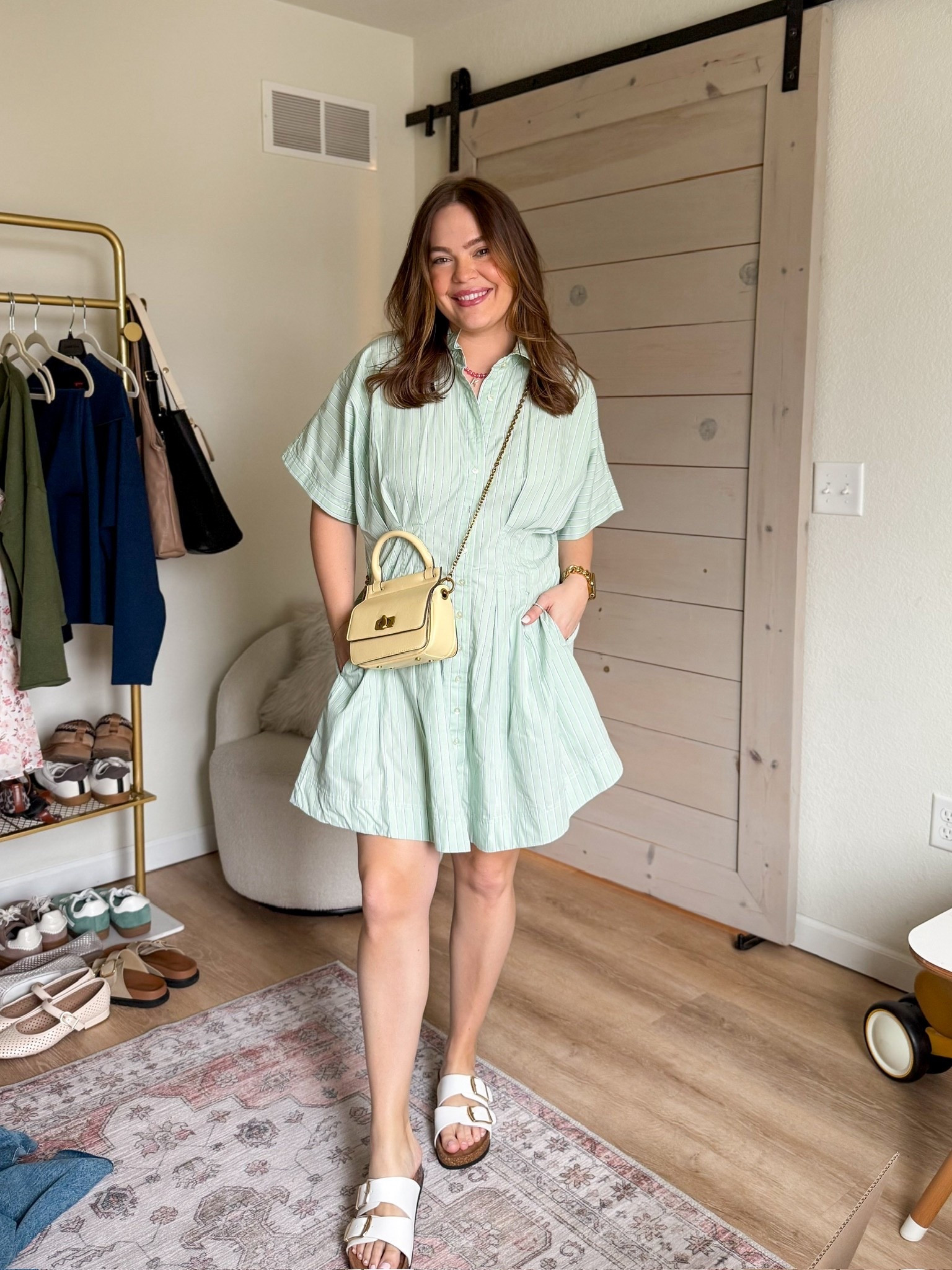 Walmart spring finds // love this pastel outfit that can be dressed up or down / I sized up to xl in the dress but recommend getting your true size // postpartum outfit / mom outfit / spring outfit

#LTKMidsize #LTKootd #LTKWorkwear