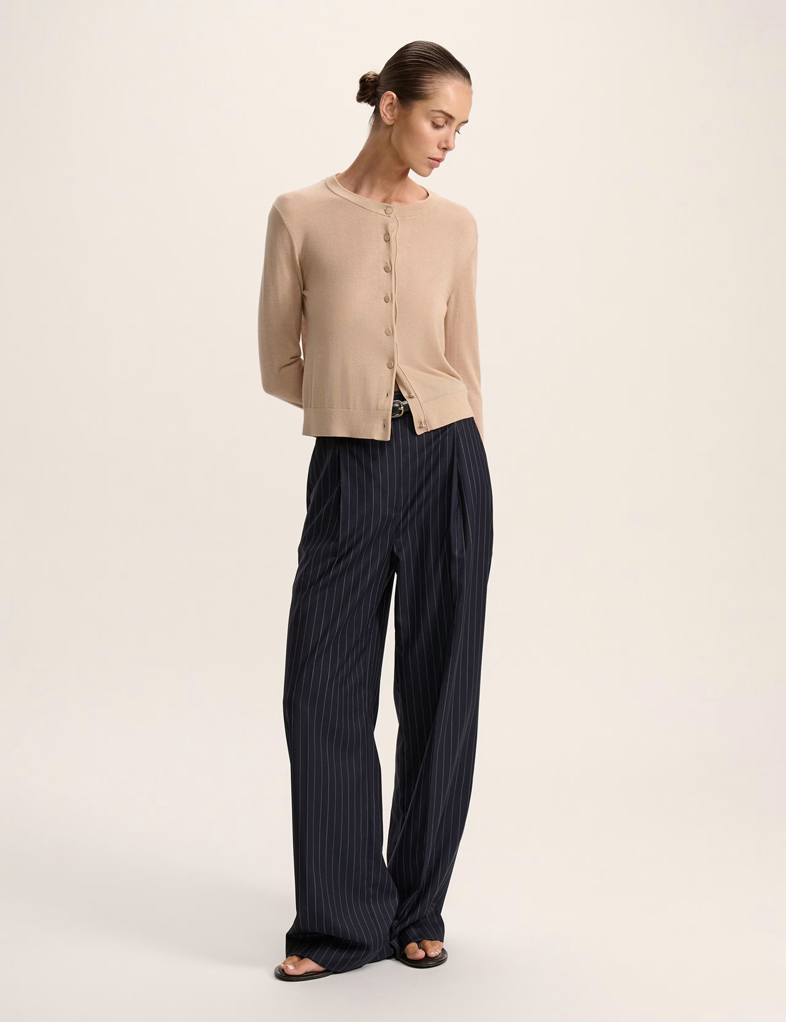 Crew Neck Cardigan with Silk | Marks & Spencer (UK)