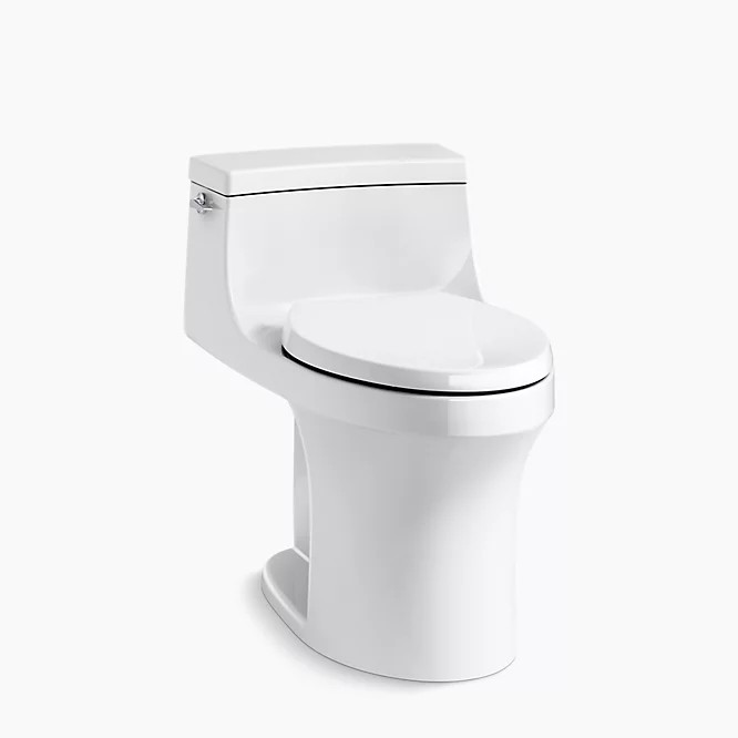One-piece compact elongated toilet with concealed trapway, 1.28 gpf | Kohler