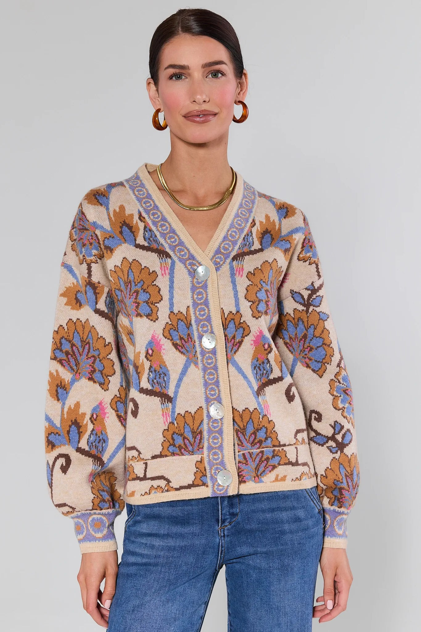 Mavis Floral Knit Cardigan | Avara