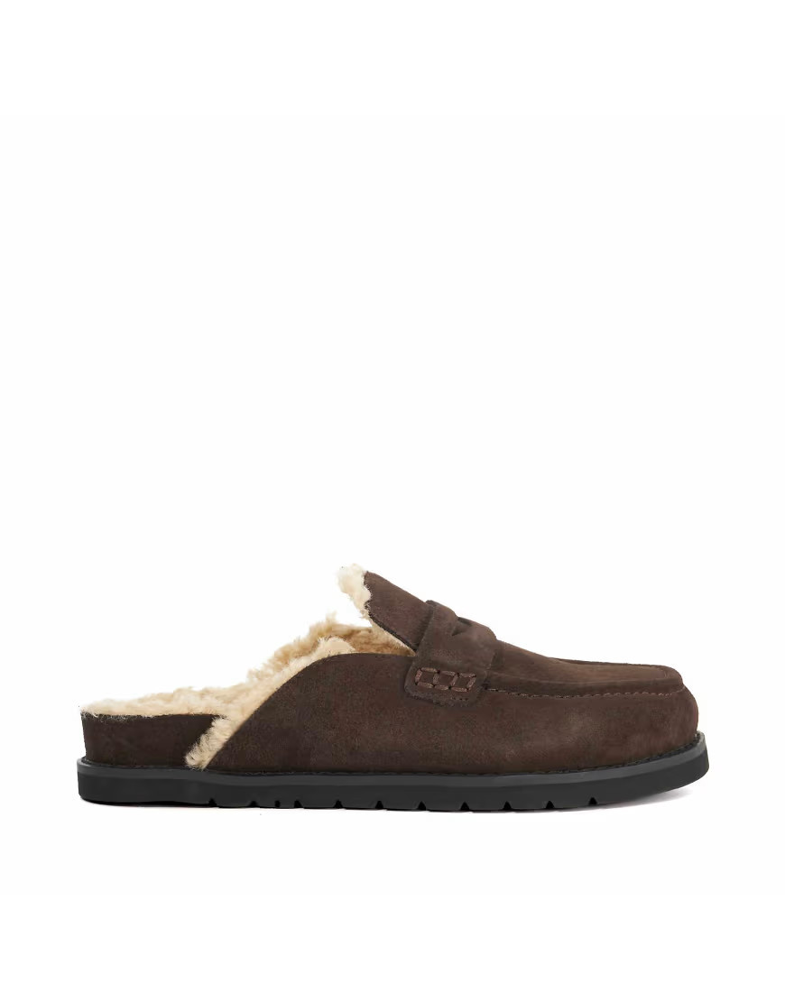 Dune London Goldy mules in brown | ASOS (Global)