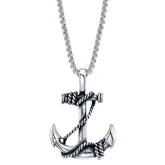 J.P. Army Men's Jewelry Stainless Steel 24 Inch Box Pendant Necklace | JCPenney