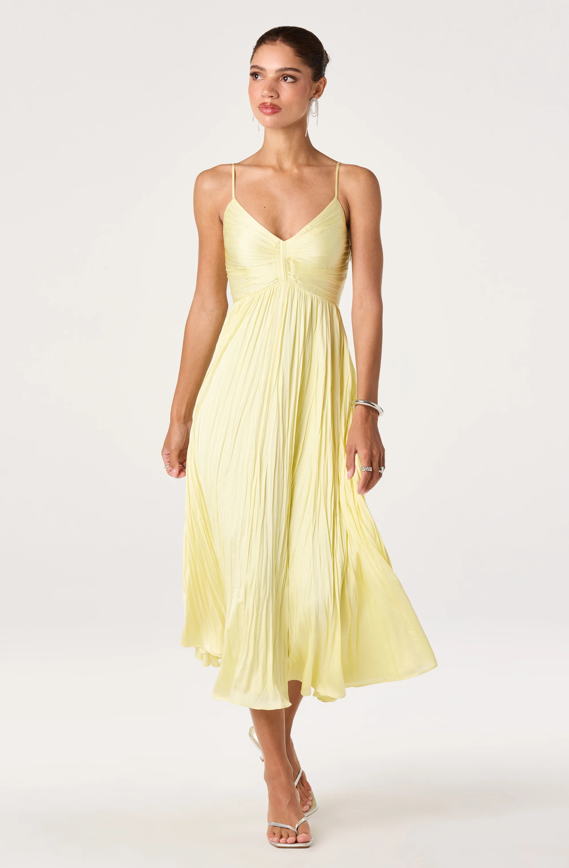 Maeve Pleated Midi Dress | ASTR The Label (US)
