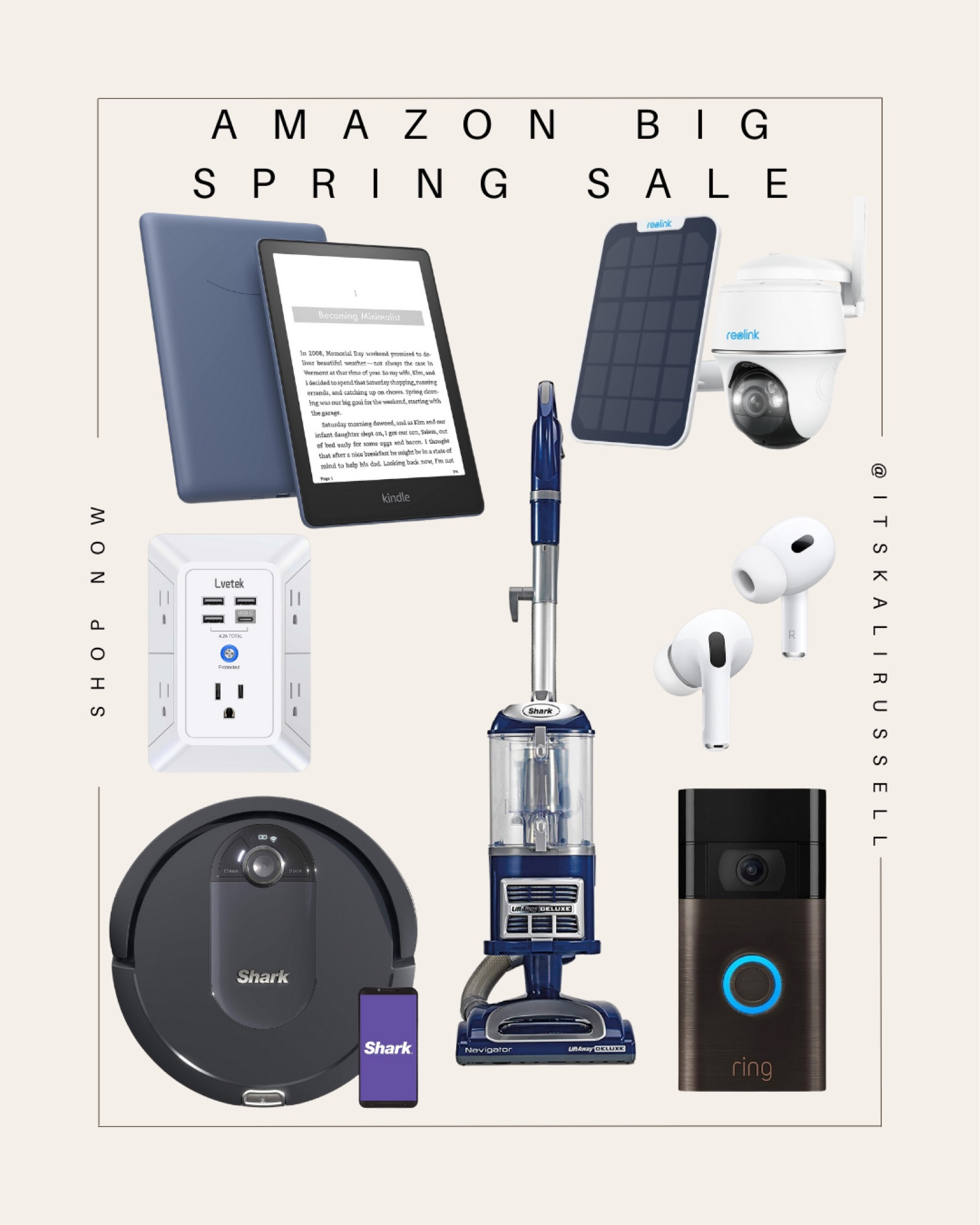 Amazon spring sale
Tech finds 
Vacuum
Camera 
Kindle 

#LTKfamily #LTKhome #LTKsalealert