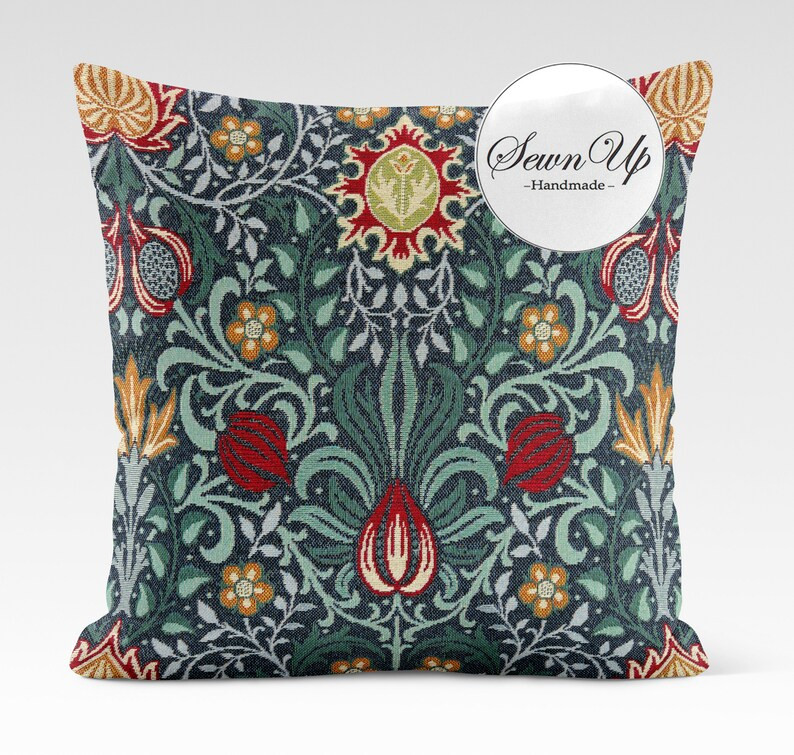 Cushion Cover 28 Sizes William Morris Persian Tapestry Cotton Handmade Floral Turkish Victorian A... | Etsy (US)