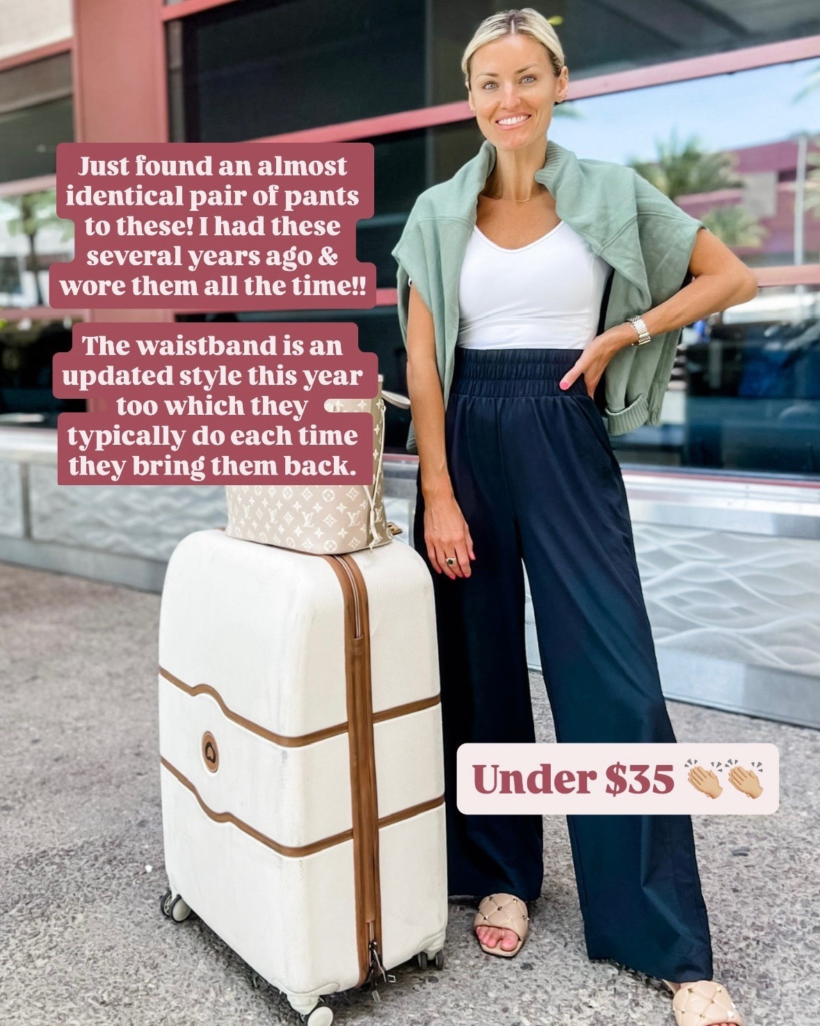 So excited about these pants I just got from Target! They are so similar to the pair I had on in this pic from a few years ago! 

Loverly Grey, Target, travel outfit, lounge pants 

#LTKTravel