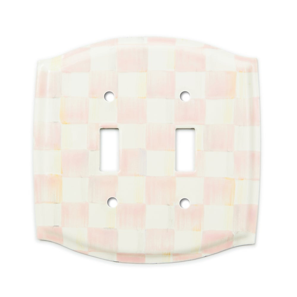 Rosy Check Double Toggle Switch Plate | MacKenzie-Childs